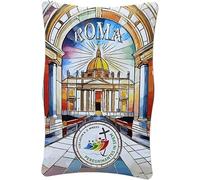 OVUNQUE PROTEGGIMI Tableau en bois Jubilé 2025 - Souvenir Roma 7x11 cm, Peregrinantes in Spem (Basilique)