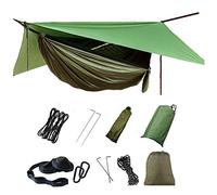 Ovyuzhen Hamac de Camping avec moustiquaire, hamac Simple et Double léger, Portable en pour 2 Personne pour Le Camping, la randonnée, la Survie, Les Voyages