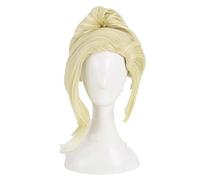 OW Mercy Angela Ziegler Cosplay Wigs Light Blond Ponytail Hair Heat Resistant Synthetic Hair Wig + Wig Cap