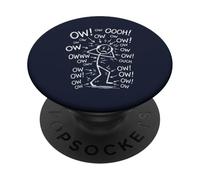 Ow Ow Ow Stick Man Figure Funny Chronic Pain Humour Meme 1 PopSockets PopGrip Adhésif