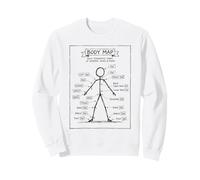 Ow Ow Ow Stick Man Figure Funny Chronic Pain Humour Meme 2 Sweatshirt
