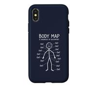 Ow Ow Ow Stick Man Figure Funny Chronic Pain Humour Meme 4 Coque pour iPhone X/XS