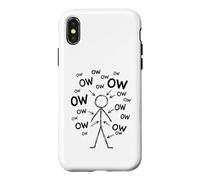 Ow Ow Ow Stick Man Figure Funny Chronic Pain Humour Meme 9 Coque pour iPhone X/XS