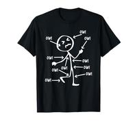 Ow Ow Ow Stick Personnage Figure de Sensibilisation à la Douleur Chronique Humour T-Shirt