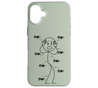 Ow Ow Stick Character Figure Humor Chronic Pain Awareness Coque pour iPhone 16 Plus