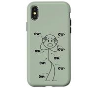 Ow Ow Stick Character Figure Humor Chronic Pain Awareness Coque pour iPhone X/XS