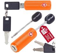 OW-Travel Cadenas Cable Clé TSA pour Valise. Cadenas Clef Antivol pour Bagages Casier Rangement Tente Camping. Cadenas USA. Accessoires de Voyage. Verrou a Cle Valise 2 Orange