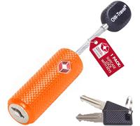 OW-Travel Cadenas Cable Clé TSA pour Valise. Cadenas Clef Antivol pour Bagages Casier Rangement Tente Camping. Cadenas USA. Accessoires de Voyage. Verrou a Cle Valise 1 Orange