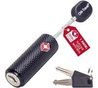 OW-Travel Cadenas Cable Clé TSA pour Valise. Cadenas Clef Antivol pour Bagages Casier Rangement Tente Camping. Cadenas USA. Accessoires de Voyage. Verrou a Cle Valise 1 Noir