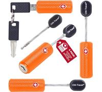 OW-Travel Cadenas Cable clé TSA pour Valise. Cadenas Clef TSA Antivol pour Bagages Casier Rangement Tente Camping.TSA Bagages Cadenas USA.Accessoires de Voyage:Verrou TSA a cle Valise TSA007 4 Orange