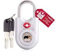 OW-Travel Cadenas clé TSA pour Valise. Cadenas Clef Antivol pour Bagages Casier Rangement Tente Camping.TSA Bagages Cadenas USA. Accessoires de Voyage Avion. Verrou TSA a Cle Valise 1 Argent