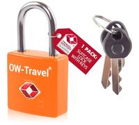OW-Travel Cadenas Clé TSA pour Valise. Cadenas Clef Antivol pour Bagages Casier Rangement Tente Camping. Cadenas USA. Accessoires de Voyage Avion.Verrou a Cle Valise1 Orange