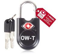 OW-Travel Cadenas clé TSA pour Valise. Cadenas Clef TSA Antivol pour Bagages Casier Rangement Tente Camping. Bagages Cadenas USA. Accessoires de Voyage Avion.Verrou a cle Valise 1 Noir