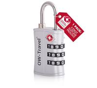 OW-Travel Cadenas TSA pour Valise. Cadenas Code 3 Chiffres ABS Antivol pour Bagages Casier Rangement Tente Camping.Bagages Combinaison USA.Accessoires Voyage Avion. Serrure Valise 1 Argent
