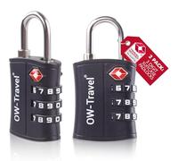 OW-Travel Cadenas Valise Avion (2 Noir) en Plastique ABS Cadenas Code Valise Avion 3 Chiffres pour Bagages Casier Tente Camping. TSA Lock Bagages Combinaison USA. Accessoires Voyage: Serrure Bagage