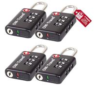 OW-Travel Cadenas Valise Avion, Cadenas TSA Code 3 Chiffres Antivol Bagages | Cadenas TSA valise avion avec témoin d'ouverture pour bagages, casiers, sacs à dos et serrure à combinaison pour avion et USA