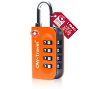 OW-Travel Cadenas Valise Avion, Cadenas TSA Code 4 Chiffres Orange 1 Pièce