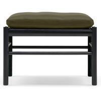OW149F Colonial Footstool Carl Hansen & Søn chêne noir - cuir Loke 7240 - 5715397137929