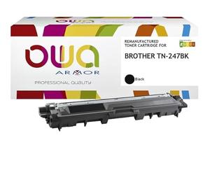 Owa & Armor Toner Compatible à La Marque Brother TN247BK Noir, Haute Capacité