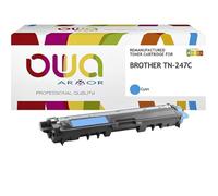 Owa & Armor Toner Compatible à La Marque Brother TN247C Cyan, Haute Capacité