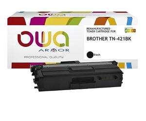 Owa & Armor Toner Laser Compatible à La Marque Brother TN421BK Noir