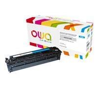"OWA" Cartouche de toner, pack de 1, couleur d'impression cyan, durée de vie jusqu'à 1300 pages, remanufacturé, compatible avec HP Color LaserJet Pro CP1525n, CP1525nw, LaserJet Pro CM1415fn, CM1415fn