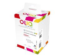 Owa K10519OW Haute Capacité Cartouche d'encre pour Canon PGi-570XL B, CLi-571XL BP, CLi-571XL C, CLi-571XL M, CLi-571XL Y, 22ml/4 x 11ml Le Volume, Noir/Cyan/Magenta/Jaune, Pièces 5