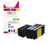 OWA Pack de 4 cartouches compatibles jet d'encre HP 912XL K10541OW