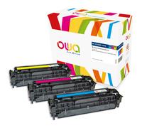 OWA Toner compatible HP 131A - K35593OW - Pack de 3 (Cyan, Magenta, Jaune)