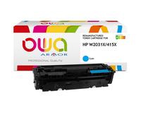 OWA Toner Compatible Laser HP 415X - W2031X - K18646OW - Cyan / Bleu