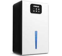 OWAAE Déshumidificateur silencieux de 1 000 m² pour maison, chambre, salle de bain, sous-sol avec réservoir d'eau de 2,7 g, mode veille, arrêt automatique, lumière LED 7 couleurs, blanc