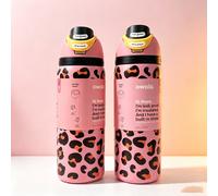 Owala 32oz/24oz Fruit Cup Gobelet Isolé en Acier Inoxydable Très Attractif Bouteille d'Eau Portable à Ouverture Pop-Up Gobelet Isolé en Acier Inoxydable Bouteille d'Eau Sportive Portable avec Paille C