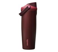 Owala FreeSip Sway isolierte Edelstahl-Wasserflasche mit 2-in-1-Trinköffnung, 890ml, integriertem Trinkhalm und Bügelgriff, für Reisen, Schule und Sport, BPA-frei, auslaufsicher, Black Cherry