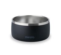 Owala Gamelle pour Animal de Compagnie - en Acier Inoxydable Durable - Gamelle de Nourriture et d'eau pour Chiens, Chats et Tous Les Animaux de Compagnie - Base antidérapante - 1,4 l - Noir (très