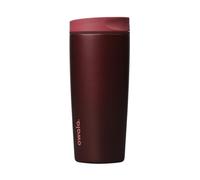 Owala Gobelet à café isotherme en acier inoxydable SmoothSip Slider, gobelet réutilisable pour café glacé, tasse de voyage, sans BPA 590 ml, Rouge (Black Cherry)