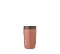 Owala SmoothSip Slider - Gobelet à café isotherme en acier inoxydable - Tasse à café glacé réutilisable, tasse de voyage sans BPA, 355 ml, gris/marron (Cozy Cocoa)