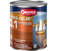 Saturateur D.1 DEKS OLJE OWATROL - Saturateur Bois Extérieur - Teck, Ipé, Acajou, Movingui - Terrasses, Ponts de Bateaux, Bardages - Polyvalent - Nourrit et Protège les Bois Exotiques et Denses - 1L