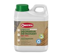 OWATROL NET-TROL Dégriseur et Dégraissant Tous Bois Extérieurs Terrasse Mobilier de Jardin Nettoyant Gélifié Décapant Performant Bio
