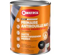 OWATROL Primer AP.60 Primaire et finition décorative mate 2,5 L Noir