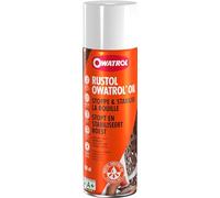 OWATROL - RUSTOL - Antirouille Incolore - Stop Rouille Pénètrant Surfaces Métalliques Plastiques Verre Bois - Apprêt et Sous-Couche - Vernis Antirouille Multi-Surfaces - Aérosol - 500 ml