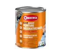 OWATROL - RUSTOL DECO MAT - Peinture antirouille décorative - Noir Profond (RAL 9005) - 0.75 litre