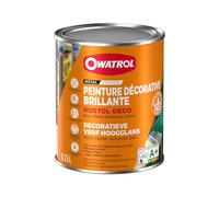 OWATROL - RUSTOL DECO - Peinture décorative de Finition Antirouille - Tous Supports - Rouge Sécurité - RAL 3001-0,75L