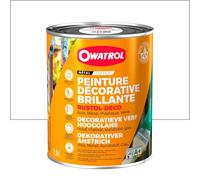 OWATROL - RUSTOL DECO - Peinture décorative de Finition Antirouille - Tous Supports - Blanc Pur - RAL 9010-2,5L