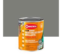 OWATROL - RUSTOL DECO - Peinture décorative de Finition Antirouille - Tous Supports - Gris Poussière - RAL 7037-0,75L