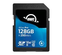 OWC Atlas Pro SDXC UHS-II V60 Media Card, Carte mémoire économique et de qualité supérieure pour Les Photos Les Plus courantes et Les utilisations de Capture vidéo jusqu'à 4K - 128 Go