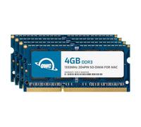 OWC OWC1333DDR3S16S 16Go DDR3 1333MHz Module de mémoire - Modules de mémoire (16 Go, 4 x 4 Go, DDR3, 1333 MHz, 204-pin So-DIMM, Noir, Bleu, Or)