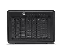 OWC ThunderBay 8 (OWCTB38JBKIT0) : Boîtier 8 baies 2.5/3.5" SATA HDD/SSD, Thunderbolt 3 (40 Gbit/s), JBOD, châssis bureau aluminium noir, 1 ventilateur 9.2cm