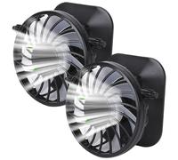 Owddddtnxc 2pcs mini ventilateur solaire, ventilateur de refroidissement léger compact et rechargeable à l'énergie solaire pour les chapeaux en plein air, le camping et la pêche