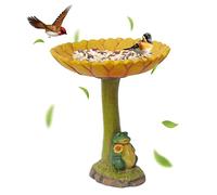 Owddddtnxc Baignoire d'oiseaux Ficheur Debout en résine Boueur d'oiseaux Plateau de Bol de Tournesol Garden Debout Gardeurs dandage Cadeau Garden pour Amant 16, 5 * 20 cm Bol