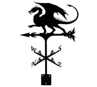 Owddddtnxc Weather Vane 23x13'' Iron Weatherproof Wind Vane Dragon Shaped Weather Vanes for Yard Garden Roof Mount Pathway Outdoor UseWeather